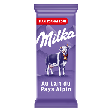 Chocolat au lait MILKA - Tablette de 200g