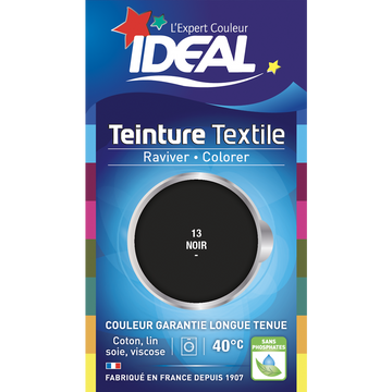 Teinture liquide mini pour tissus noir IDEAL