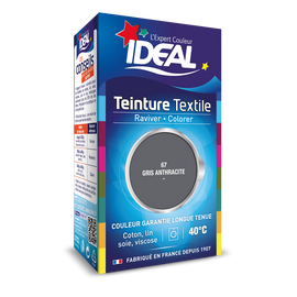 Teinture liquide pour tissus gris anthracite IDEAL