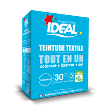 Teinture textile tout en 1 mini turquoise IDEAL, paquet de 230g