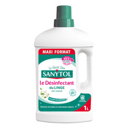 Désinfectant du linge senteur fleurs blanches, SANYTOL, flacon de 1l