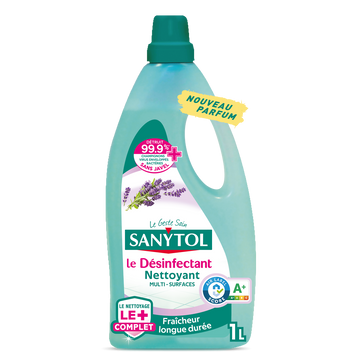 Désinfectant nettoyant multi-surfaces fleur de lavande SANYTOL 1L