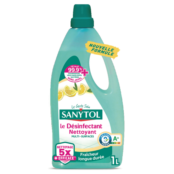 Désinfectant nettoyant Citron SANYTOL 1 litre