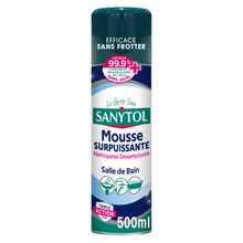 Mousse active désinfectante anti-calcaire salle de bain SANYTOL, aéroso l 500ml
