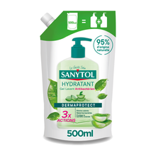 Gel lavant anti-bactérien hydratant aloé véra & thé vert bio rechargeSANYTOL 500ml