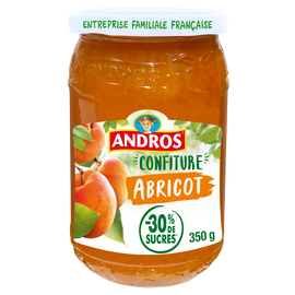 Confiture allégée d'abricot ANDROS, 350g