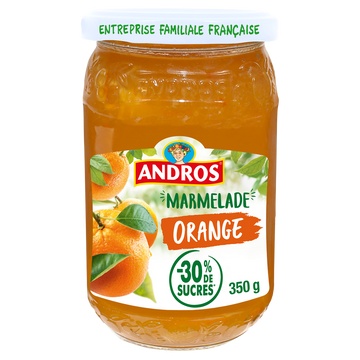 Confiture allégée d'orange ANDROS, 350g