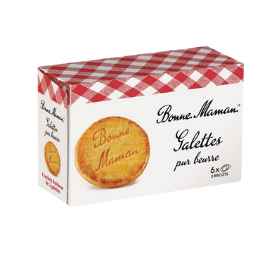 Biscuits Galettes au beurre frais BONNE MAMAN, 12 pièces, 170g