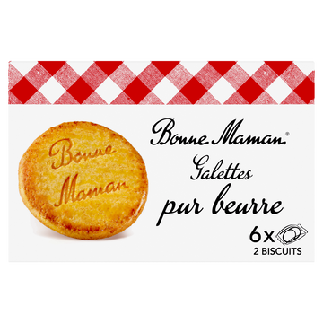 Galettes pur beurre - BONNE MAMAN - 6x2 biscuits - 170g