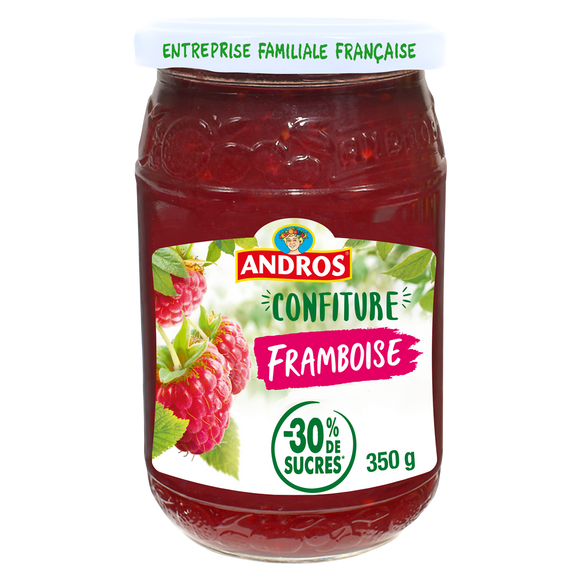 Confiture allégée de framboise ANDROS, 350g