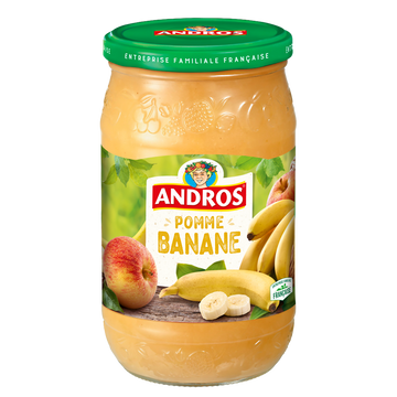 Compote à la pomme et banane ANDROS, bocal de 750g