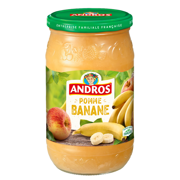 Compote à la pomme et banane ANDROS, bocal de 750g