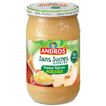 Dessert fruitier de pomme avec morceaux sans sucres ajoutés ANDROS, 695g