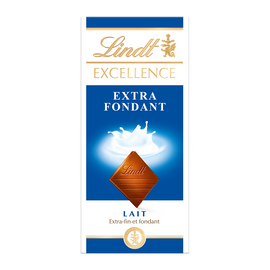 Chocolat au Lait extra fondant LINDT Excellence , Tablette de 100g