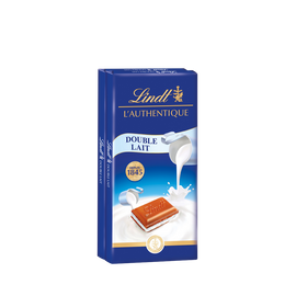 Lindt Tablette de chocolat MAÎTRE CHOCOLATIER Double Lait 100g - Lot de 2