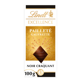 Tablette de chocolat excellence noir gaufrette LINDT 100g