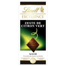Chocolat noir au zeste de citron vert EXCELLENCE LINDT, Tablette de 100g
