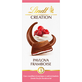 Création chocolat au lait pavlova à la framboise LINDT - 150g
