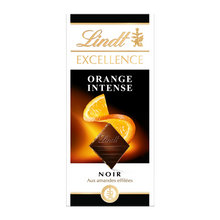 Chocolat noir orange intense Excellence LINDT Tablette de 100g