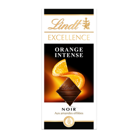 Chocolat noir orange intense Excellence LINDT Tablette de 100g
