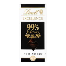 Chocolat excellence noir 99% de cacao LINDT, 50g