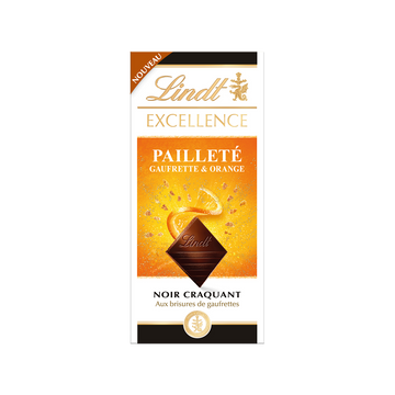 Lindt Tablette de chocolat EXCELLENCE Noir Gaufrette Orange