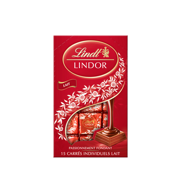 Chocolat au lait fourré Lindor LINDT, Tablette de 145g