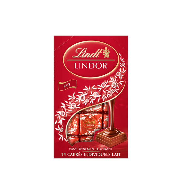Chocolat au lait fourré Lindor LINDT, Tablette de 145g