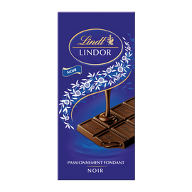 Chocolat noir Lindor LINDT, Tablette de 150g