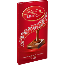 Chocolat au lait fourré d'un suprême fondant LINDT, Tablette de 150g