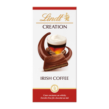 Chocolat au lait fourré saveur Irish Coffee LINDT, Tablette de 150g