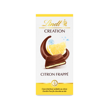 Chocolat au citron frappé LINDT, Tablette de 150g