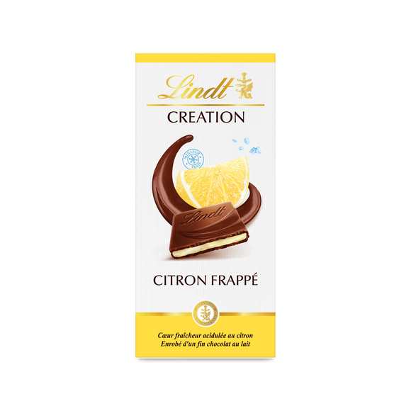 Chocolat au citron frappé LINDT, Tablette de 150g