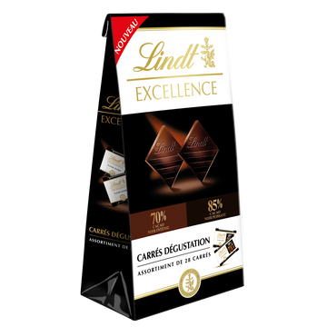 Assort.mini excellence choco.nr 70% et 80% LINDTx28 154g