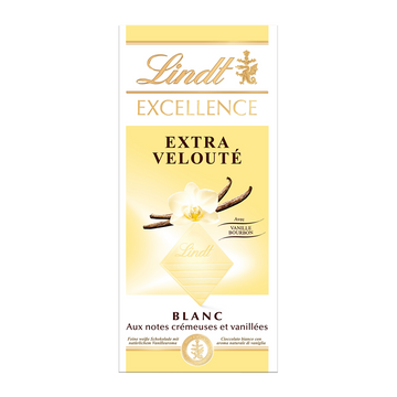 Excellence Chocolat blanc velouté arome vanille LINDT 100g