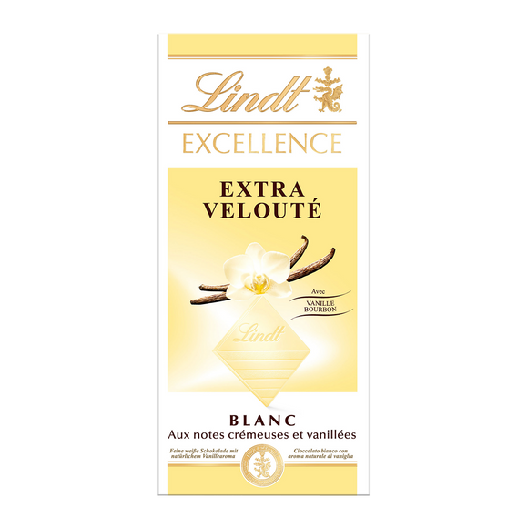 Excellence Chocolat blanc velouté arome vanille LINDT 100g