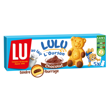 Gâteaux fourrés au chocolat L'Ourson LuLu LU - Boîte de 150g