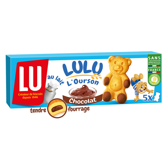 Gâteaux fourrés au chocolat L'Ourson LuLu LU - Boîte de 150g