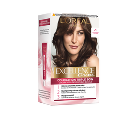 Coloration permanente EXCELLENCE, châtain n°4