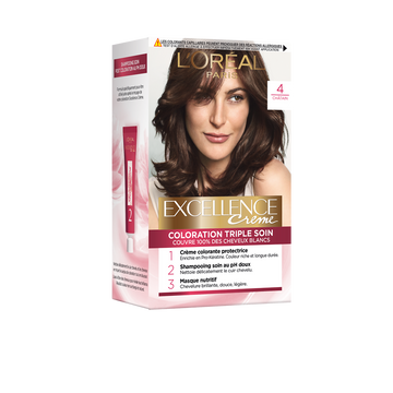 Coloration permanente EXCELLENCE, châtain n°4