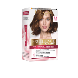 Coloration permanente EXCELLENCE, châtain clair doré n°5-3