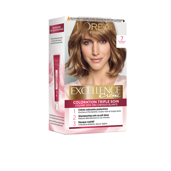 Coloration permanente EXCELLENCE, blond n°7