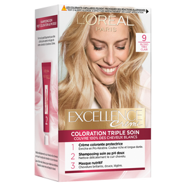 Coloration cheveux excellence crème blond très clair 9 L'OREAL