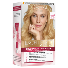 Coloration permanente EXCELLENCE, blond très clair doré n°9-3