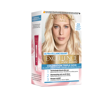 Coloration permanente EXCELLENCE, blond ultra clair naturel n°01