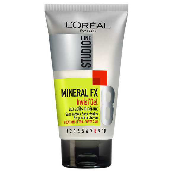 Gel cheveux ultra fixant 24h minéral fx STUDIO LINE - tube 150ml