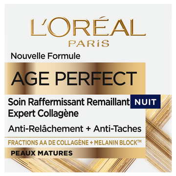 Age Perfect - Crème Anti-Âge Visage Nuit Raffermissant L'OREAL PARIS Pot 50ml