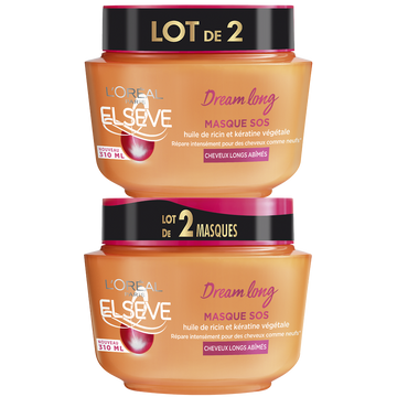 Masque cheveux dream length ELSEVE 2x310ml