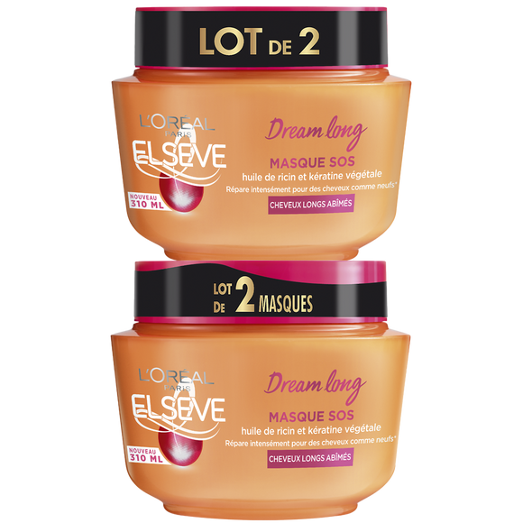 Masque cheveux dream length ELSEVE 2x310ml