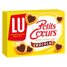Biscuits Petits Coeurs au chocolat LU - Paquet de 125g